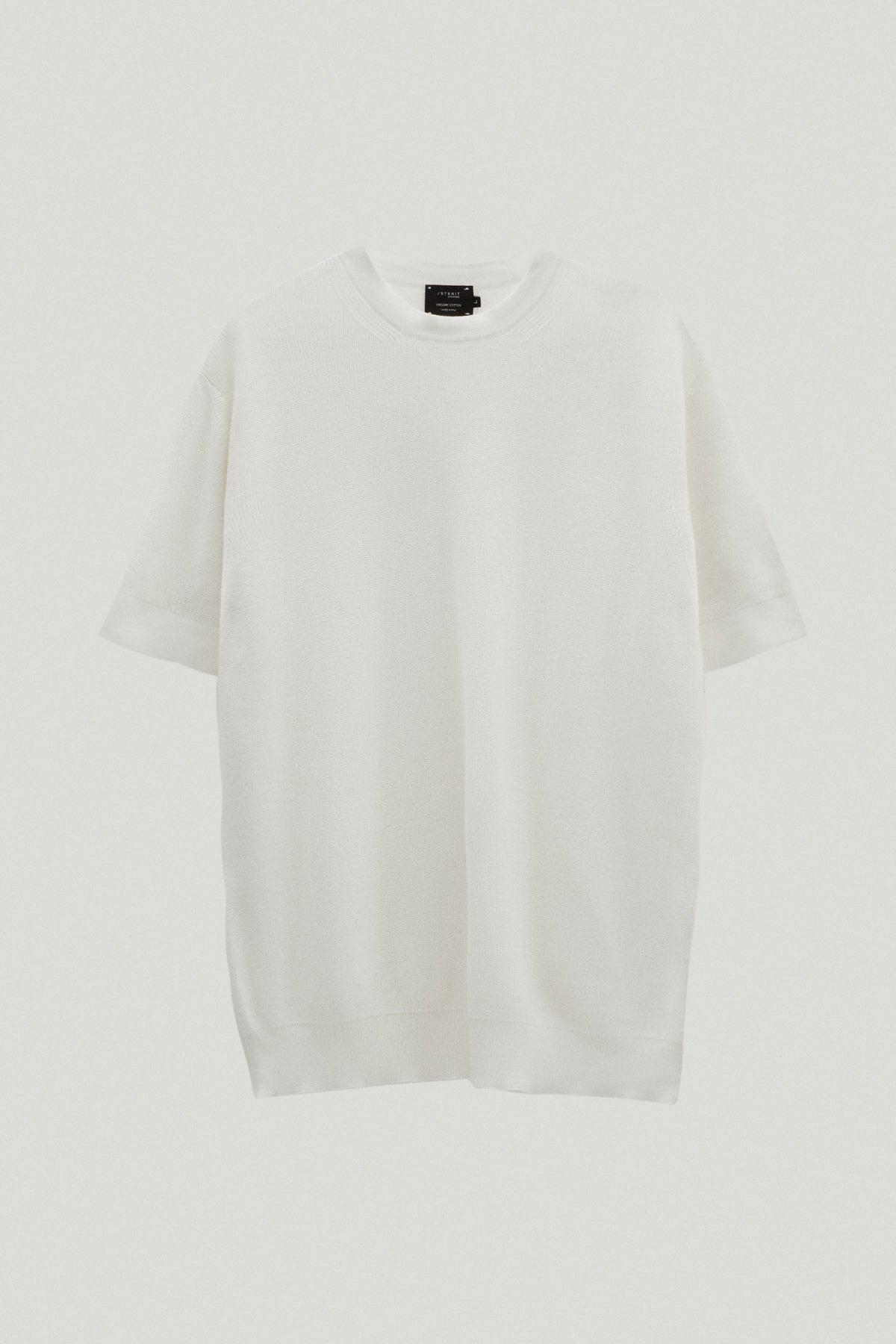 the organic cotton ribbed t shirt milk white