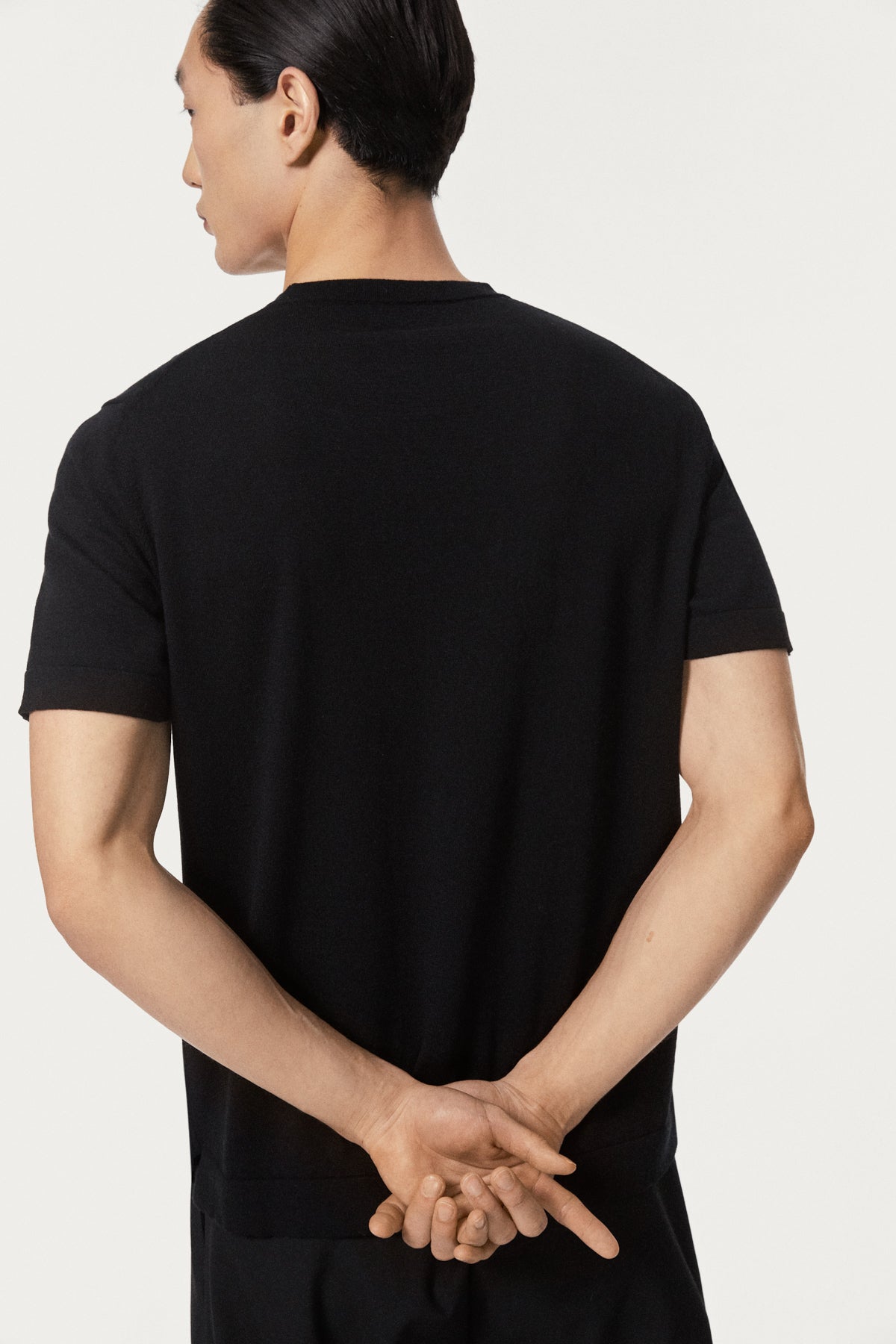 The Organic Cotton Knit T-Shirt black