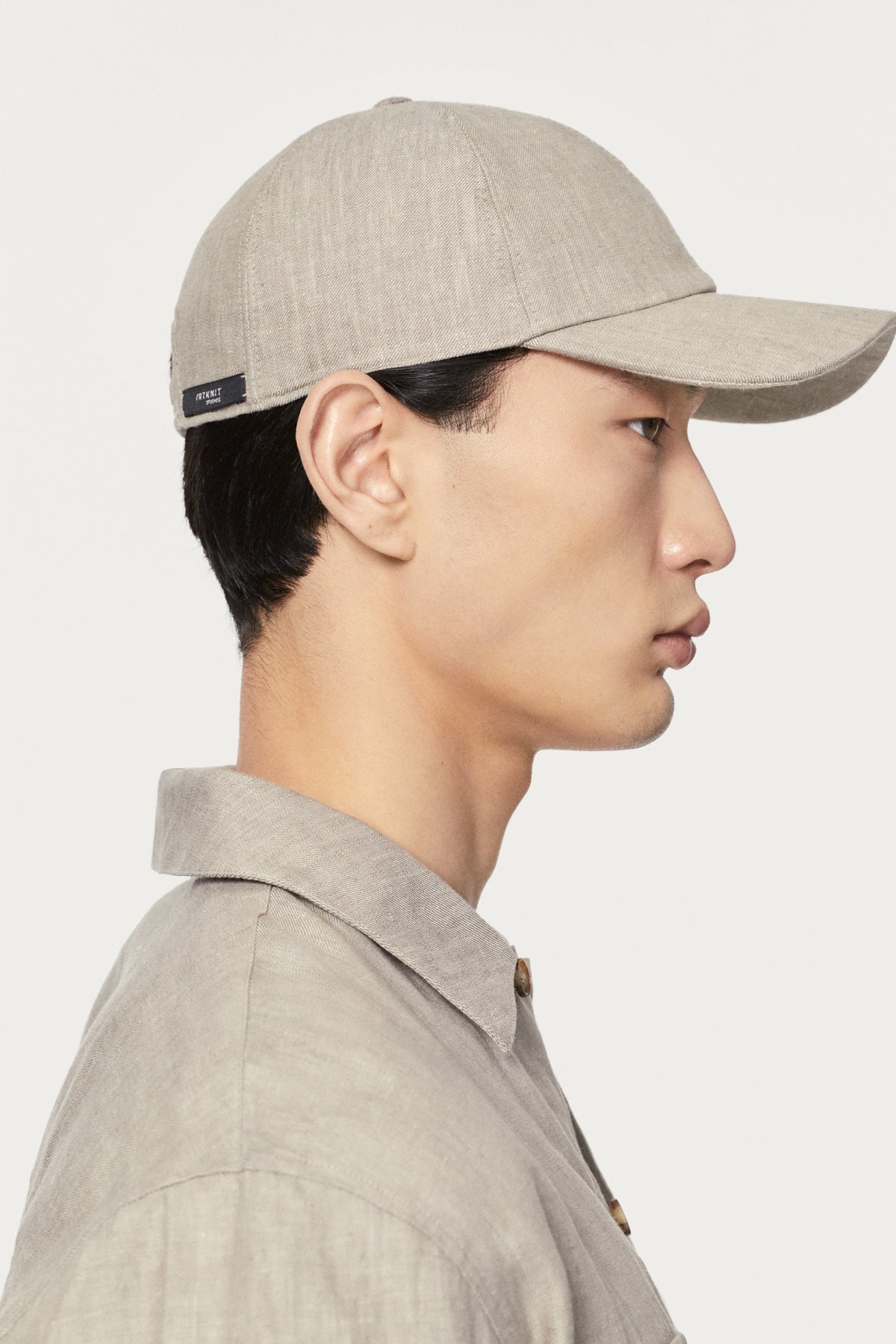 The Linen Twill Baseball Hat - sand melange