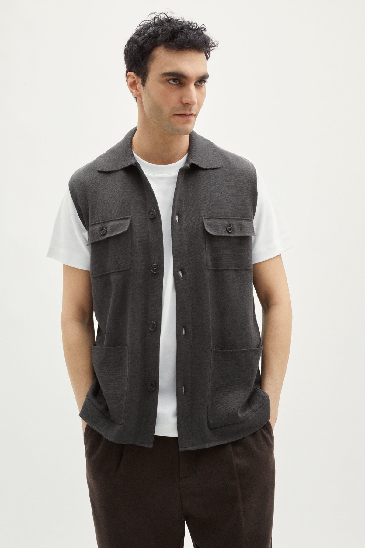 The Organic Cotton Vest grey