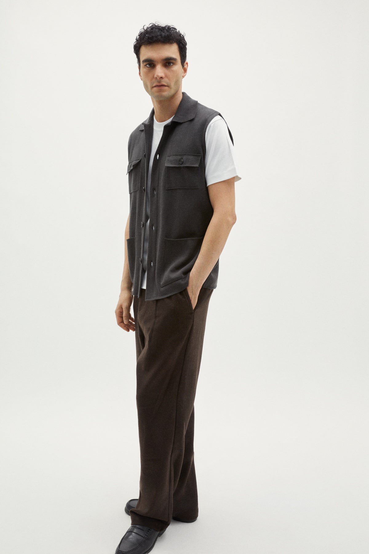 The Organic Cotton Vest grey