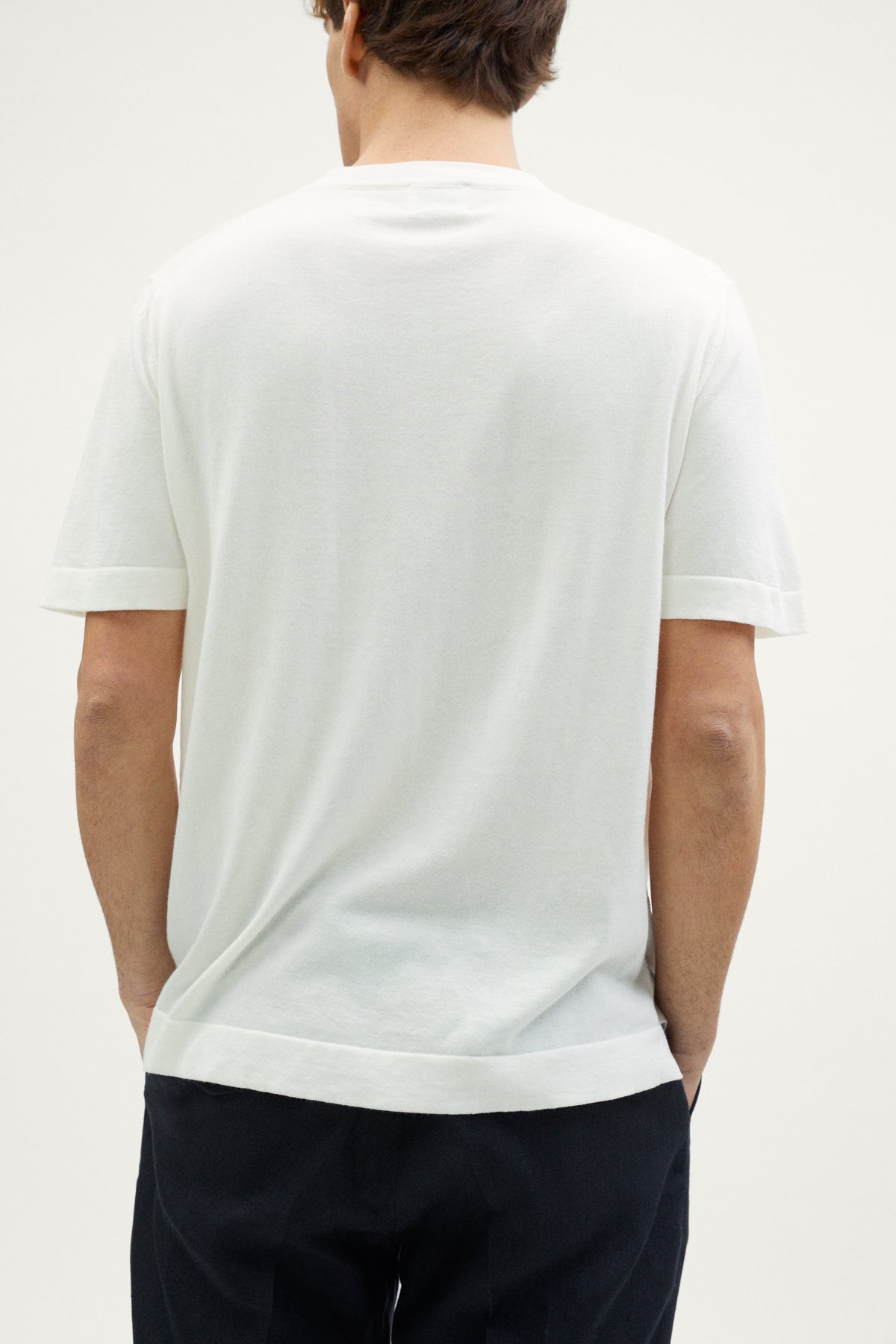 the organic cotton knit t shirt milk white