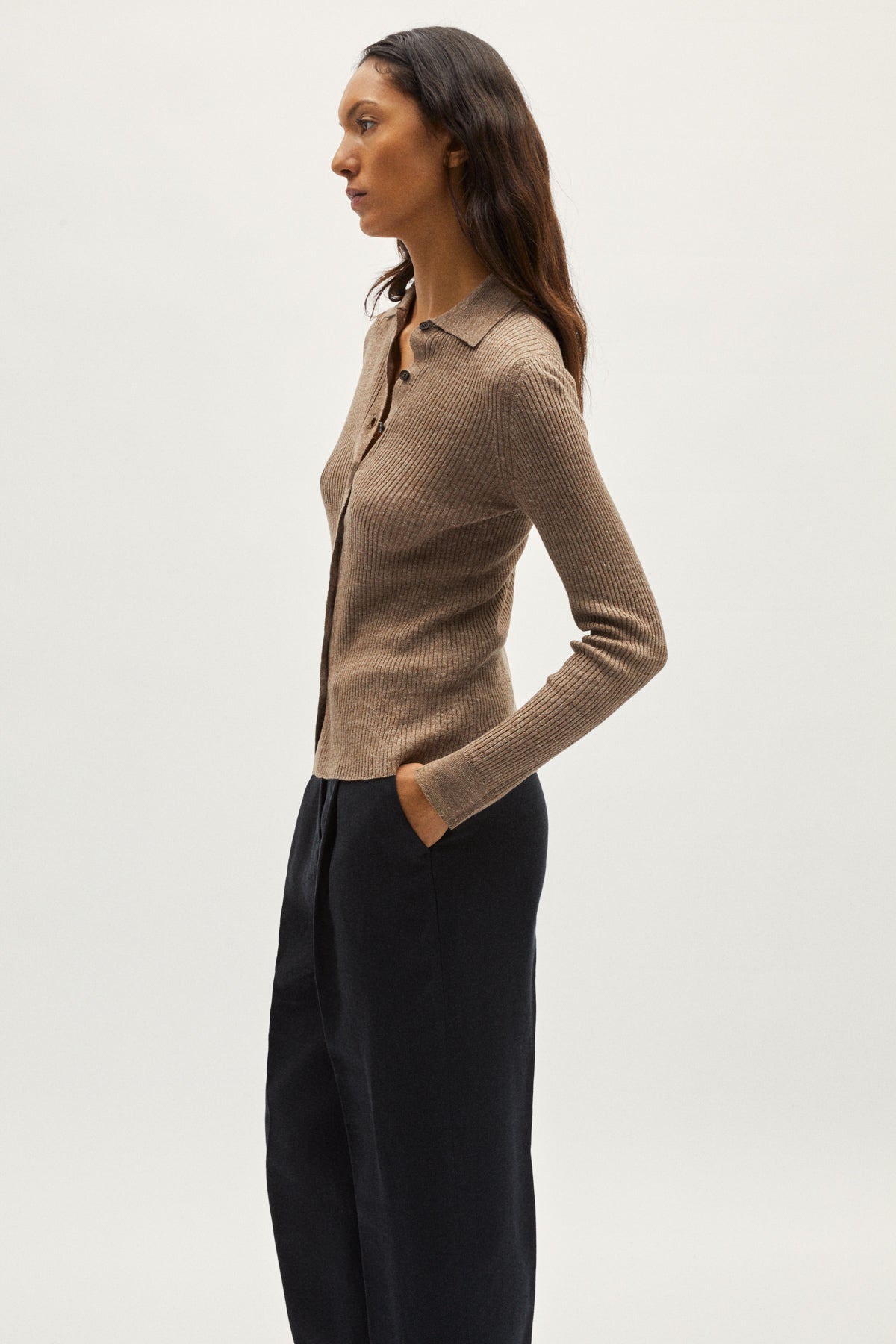 the linen cotton ribbed shirt rope