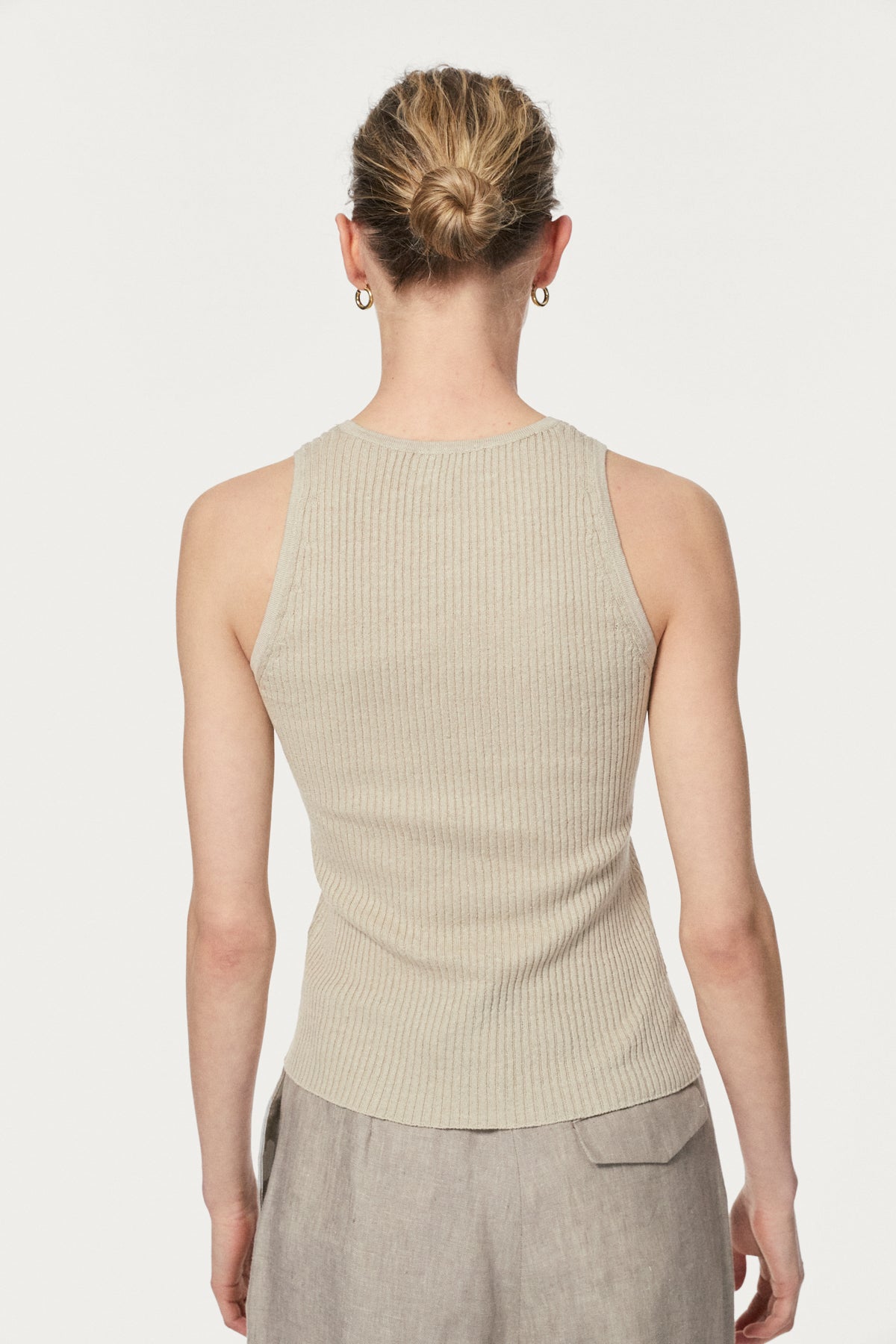 linen cotton tank top hay