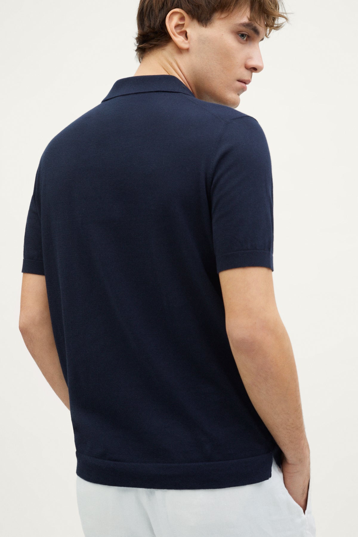 the organic cotton polo deep blue