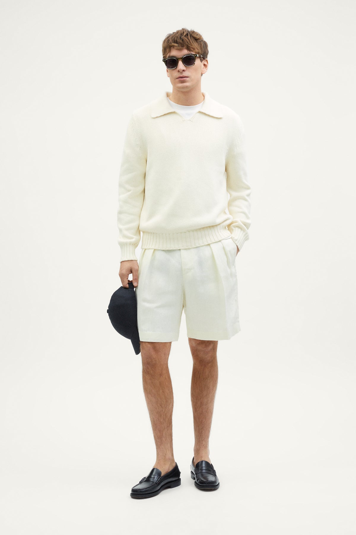 the organic cotton tricot polo milk white