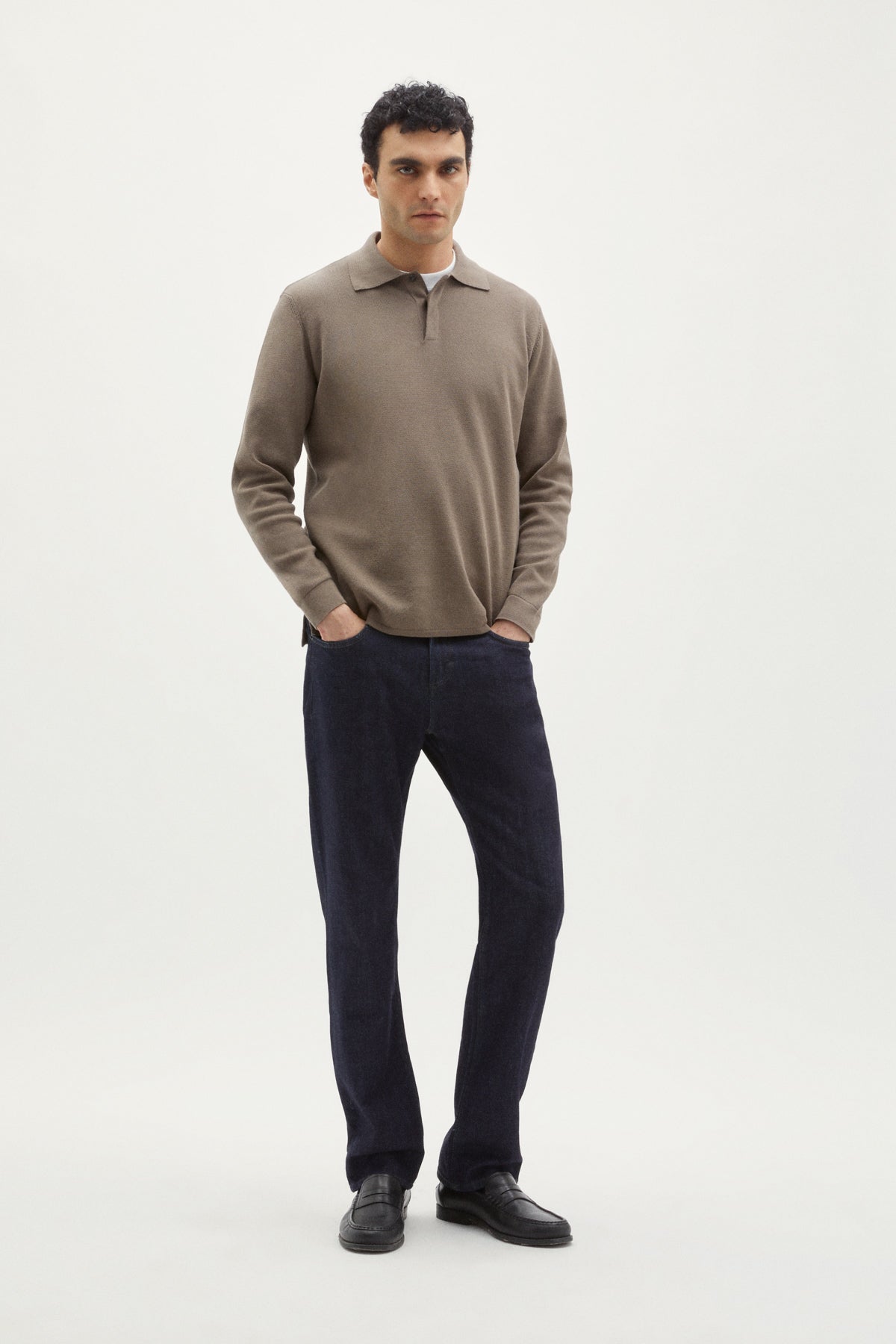the organic cottone pique polo tobacco