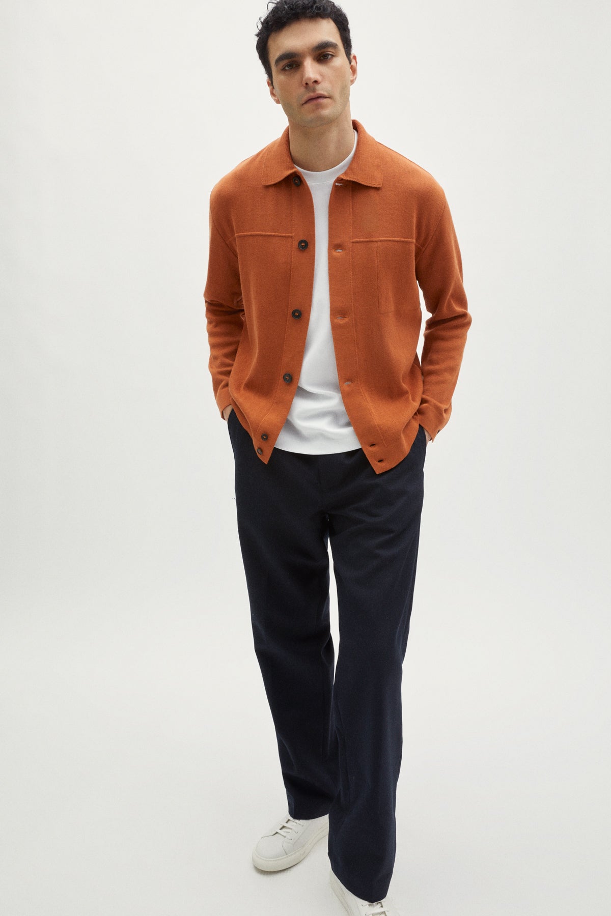 the organic cotton boxy jacket terracotta