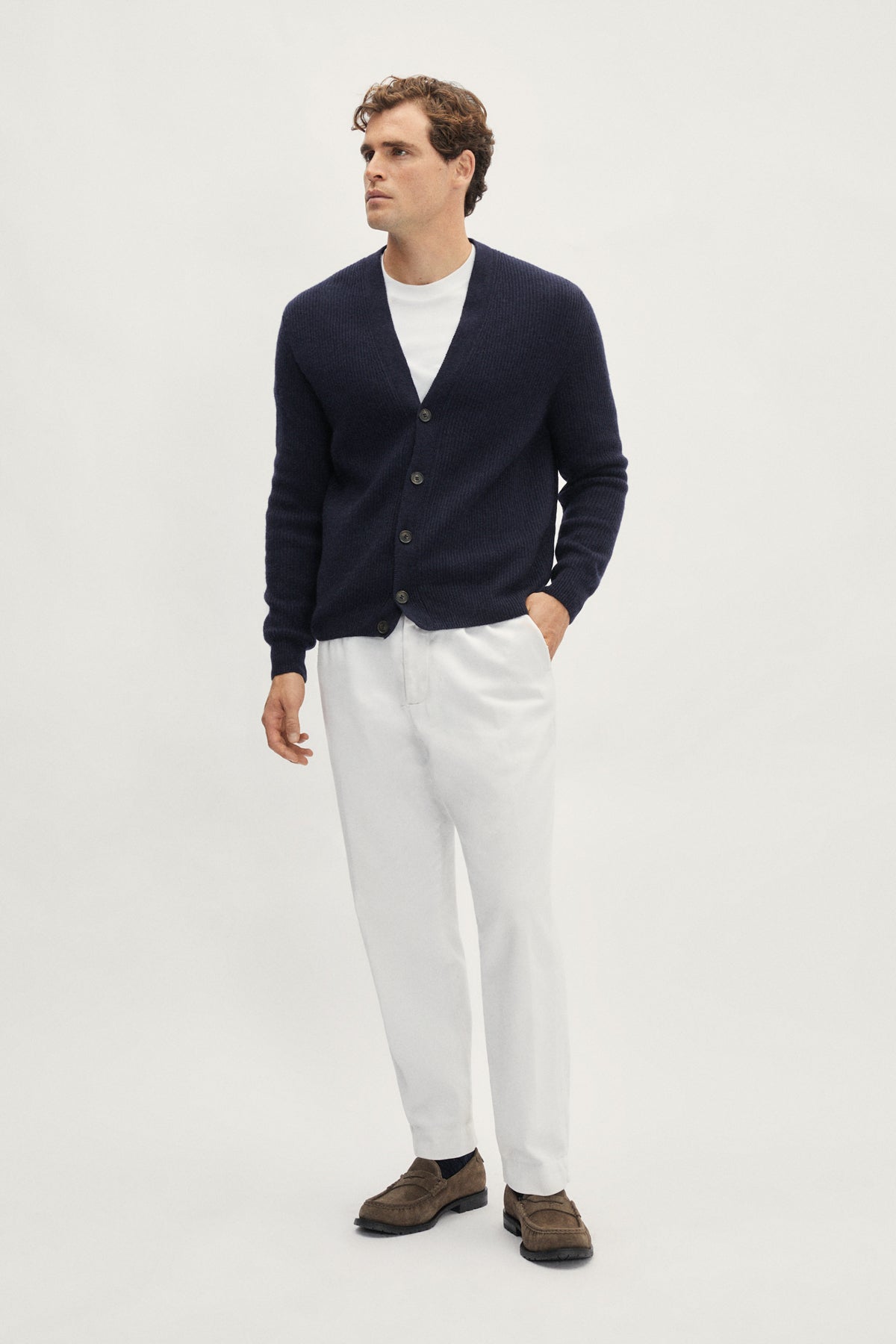 The ReCashmere Cardigan - blue