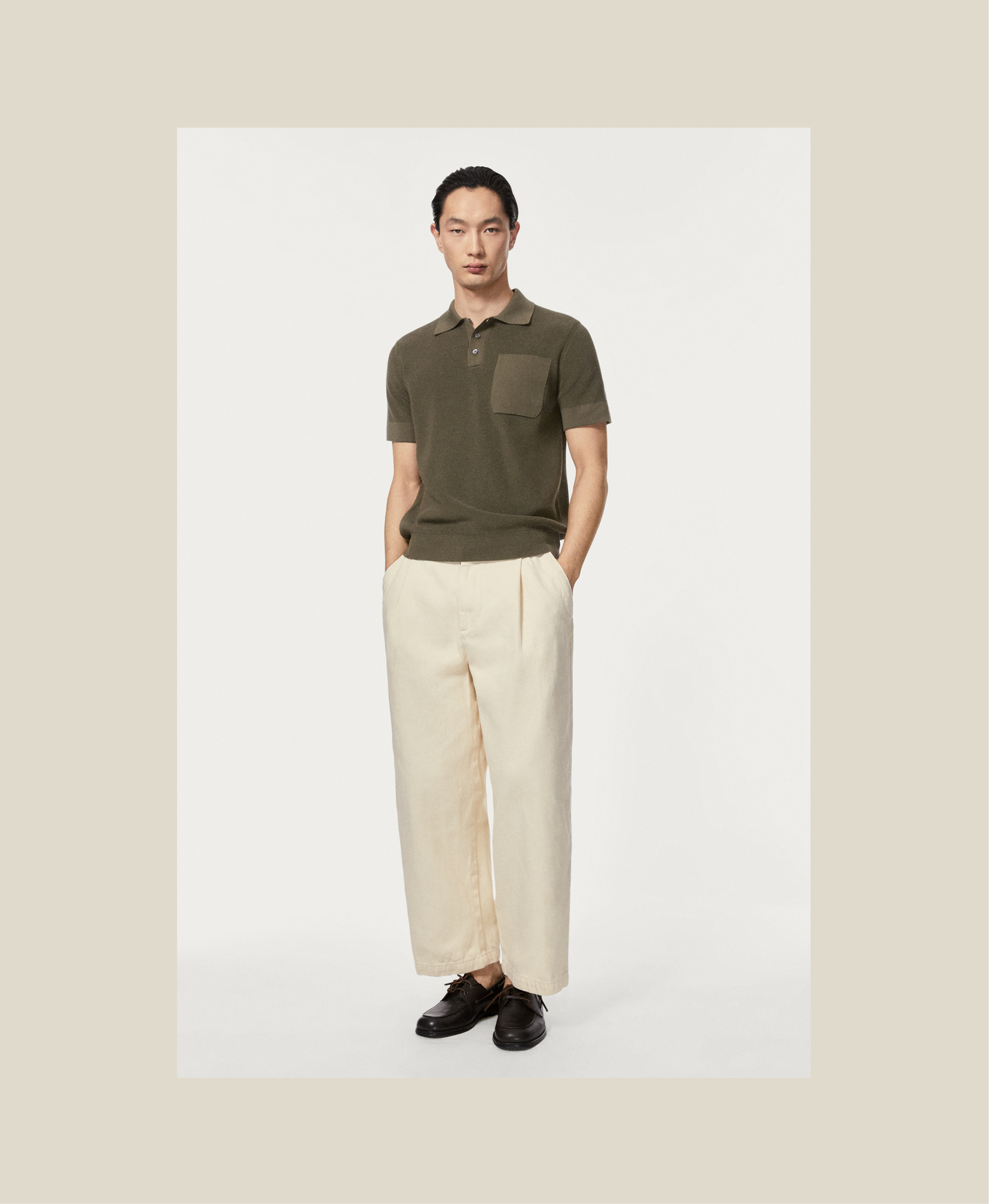 The Organic Cotton Ribbed Polo Shirt