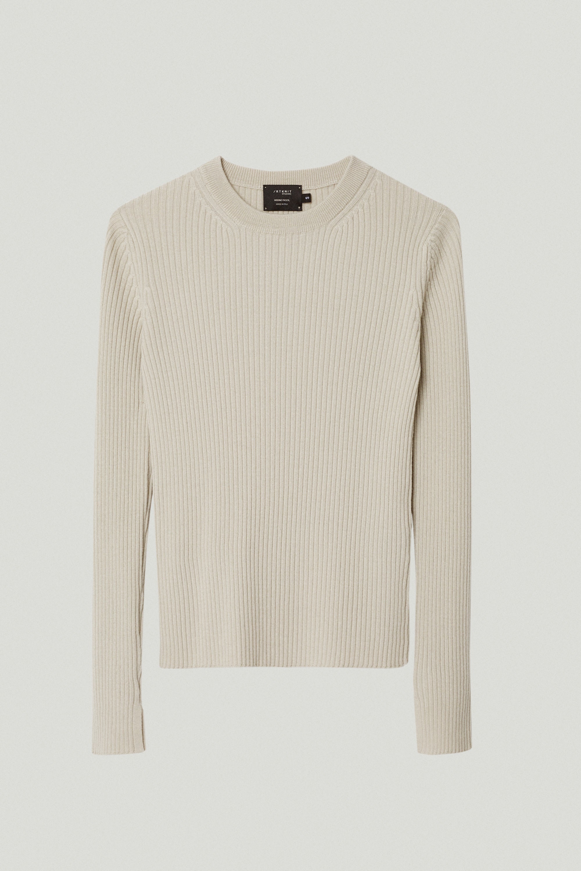 the merino wool ribbed sweater 2 pearl