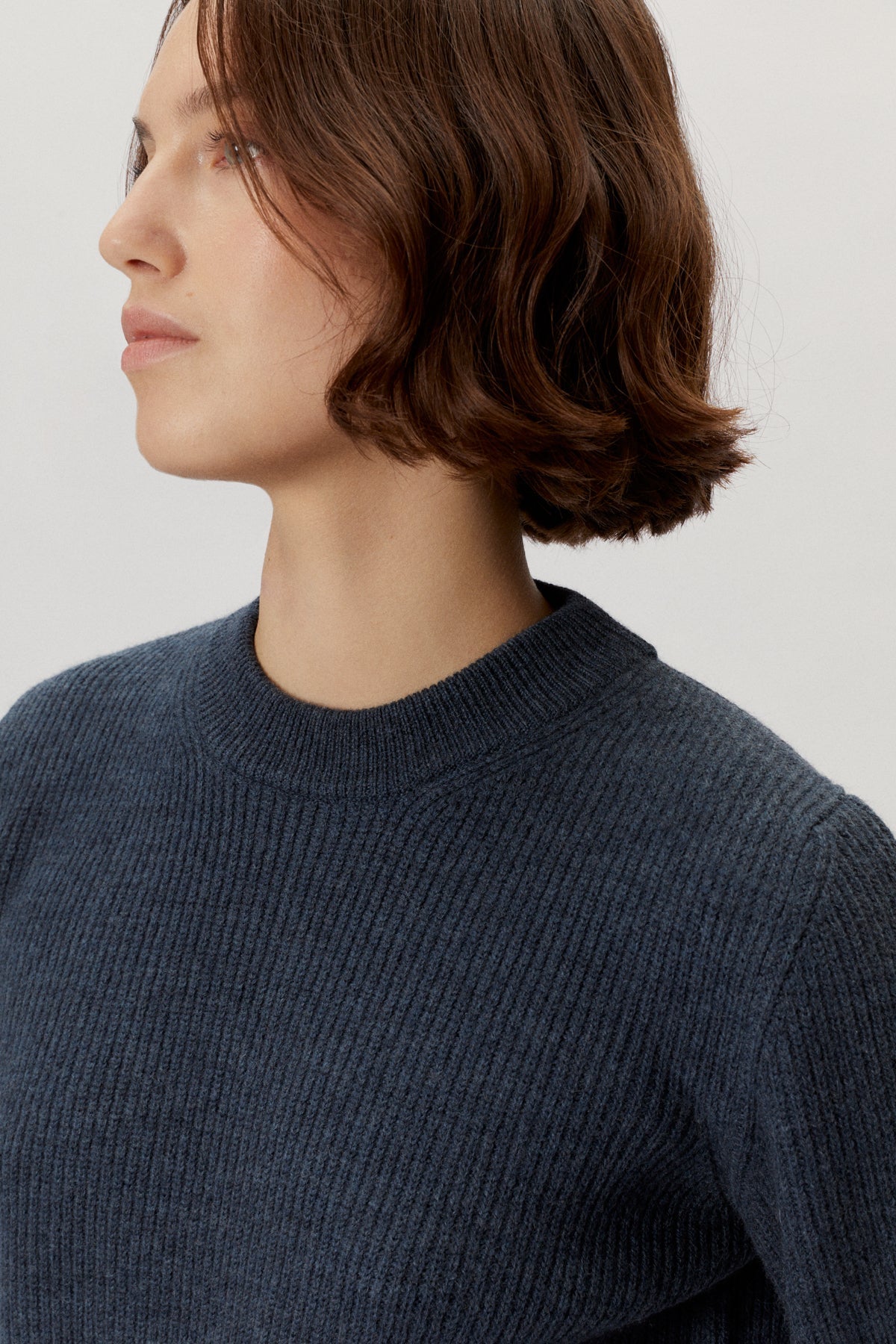 the natural dye sweater indigo blue