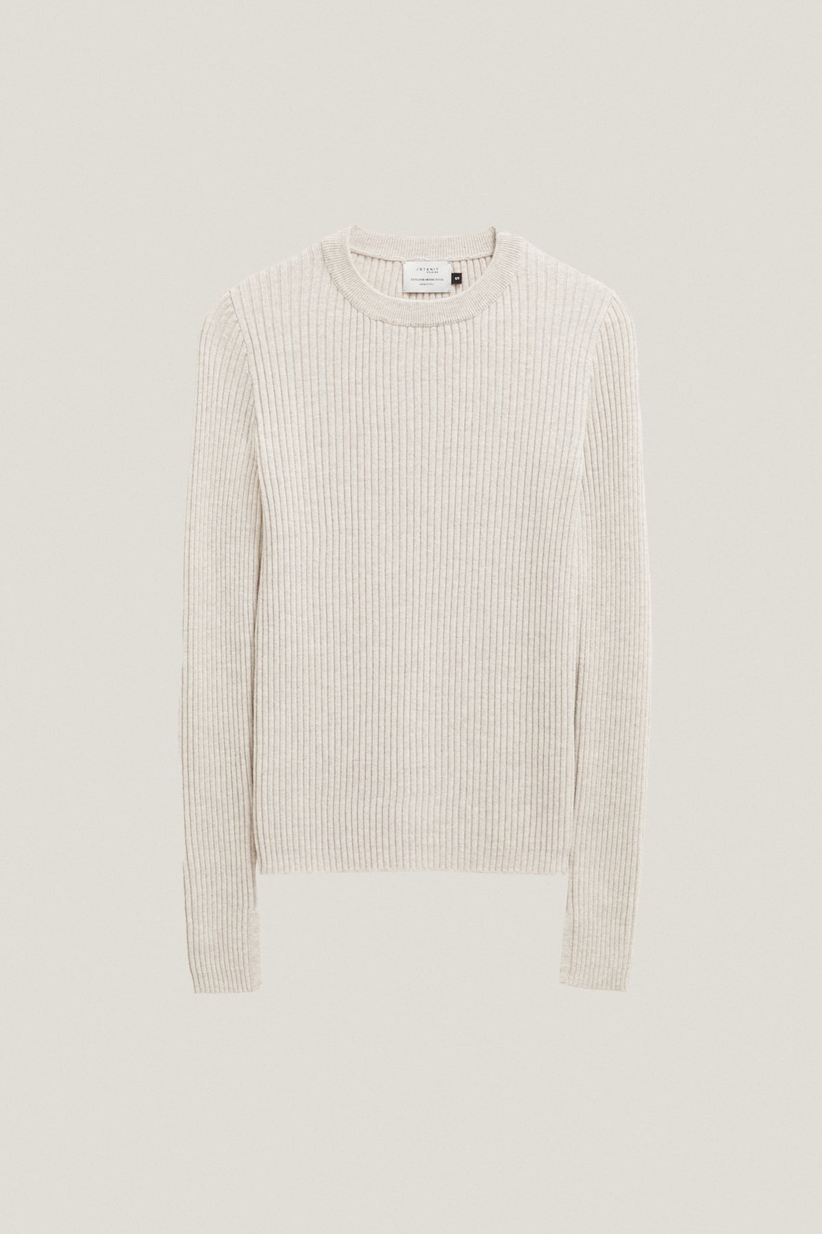 The Ribbed Round-Neck Sweater - Imperfect Version | Pearl